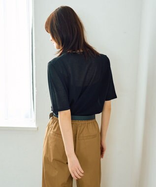 YECCA VECCA 半袖シアーカーディガン Black