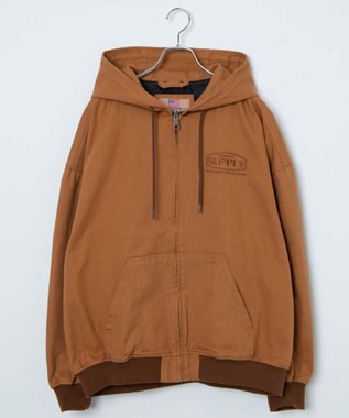 WEGO フードブルゾン ブラウン