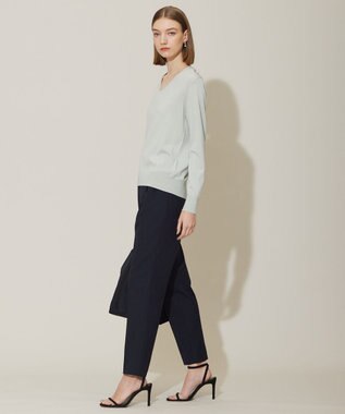 ICB 【WEB限定カラーあり・接触冷感・UVケア・洗える】 シンセティックハイゲージ Vネックプルオーバー アイスグレー系