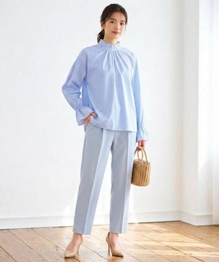 Feroux 【2WAY】キャンディースリーブ ブラウス スカイブルー系