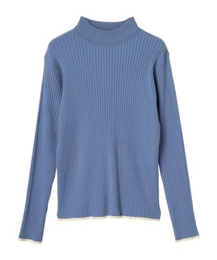 Green Parks ・ＥＬＥＮＣＡＲＥ　ＤＵＥ　ハイショクリブハイネックニット Blue