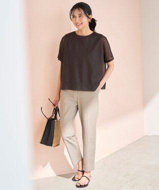 UNFILO シアーレイヤードT ブラウン