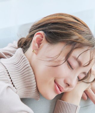 Tiaclasse 【金属アレルギー対応】ラインフープピアス ゴールドピアス