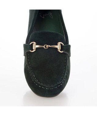 ing <ing>【３E】【サスティナブル】ビット付きモカシューズ グリーンスエード