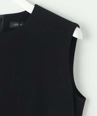 23区 【APPLAUDIR】クリアジョーゼットコンビ ドレス ブラック系