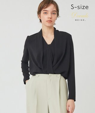 BEIGE， 【S-size】OLIVE / ロングスリーブブラウス Black