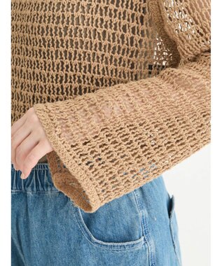 Green Parks ・ＳＵＧＡＲ　ＳＰＯＯＮ　クロシェロングスリーブ Mocha