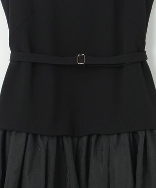 23区 【APPLAUDIR】クリアジョーゼットコンビ ドレス ブラック系