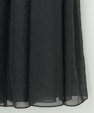 23区 【APPLAUDIR】クリアジョーゼットコンビ ドレス ブラック系