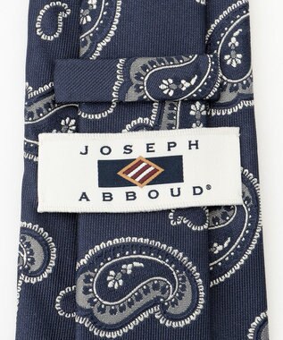 JOSEPH ABBOUD 【日本製】ネイビーペイズリー ネクタイ ネイビー系7