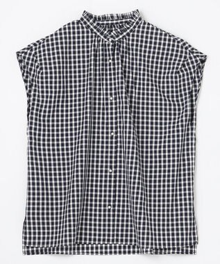 ANY 【UVカット/吸水速乾/抗菌防臭】エニィファンクション ノースリーブブラウス ネイビーギンガム