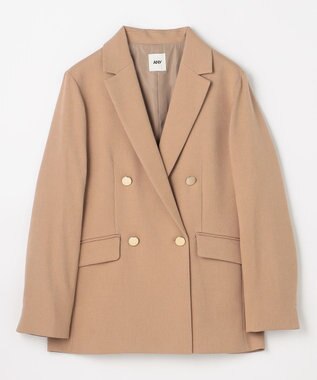 ANY L ウーリッシュＷブレストジャケット キャメル