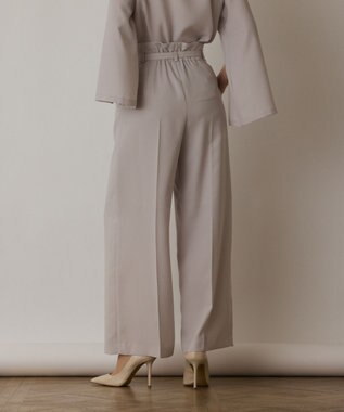 GRACE CONTINENTAL ハイウエストワイドパンツ ベージュ