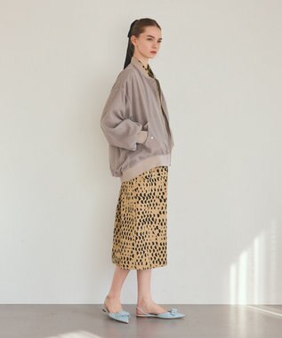 GRACE CONTINENTAL メッシュレイヤードブルゾン カーキ