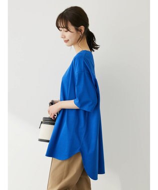 Green Parks 接触冷感バックカシュクールチュニック Blue