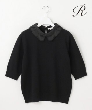 23区 【R(アール)】マイクロンメリノウール レース襟 ニット