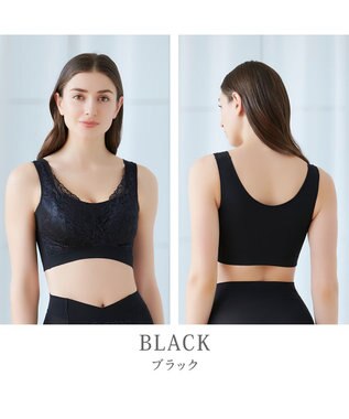 BRADELIS New York 【BRADELIS NewYork peace】　素肌しっとりハッピーバストブラ23 とろけるような肌ざわりで美胸メイクする補正ブラ ブラック