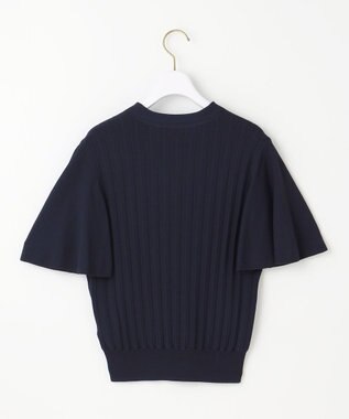 ANY SIS 【UVケア】ボウタイフレアスリーブ ニット ネイビー