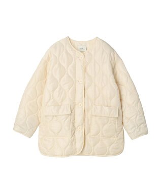 earth music&ecology キルティングハーフブルゾン Ivory