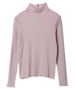 earth music&ecology コットンシアータートルネックプルオーバー Pink