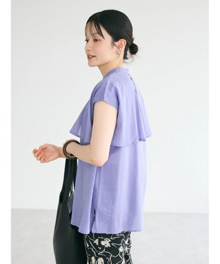 CRAFT STANDARD BOUTIQUE インド綿フリルブラウス Lavender