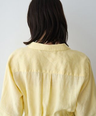 YECCA VECCA フレンチリネンドロストワンピース Yellow