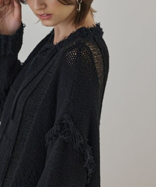 GRACE CONTINENTAL ルーズオーバーニットトップ ブラック