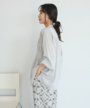 CRAFT STANDARD BOUTIQUE ウ゛ィンテージボイルロングスリーブブラウス Light Gray