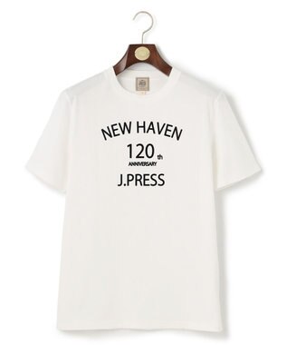 J.PRESS MEN 【120th anniversary】フロッキープリントTシャツ ホワイト系
