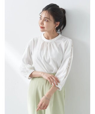 earth music&ecology レーススリーブブラウス