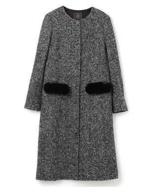 TOCCA 【消臭】SNOWBERRY POCKET TWEED コート ブラック系5