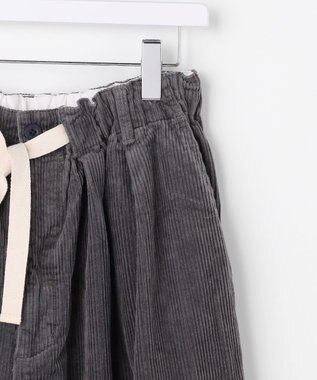 J.PRESS YORK STREET 【UNISEX】コーデュロイ 2タックワイドパンツ ライトグレー系