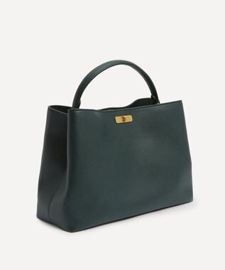 LIBERTY. アイフィス レザー トップハンドルバッグ ダークグリーン
