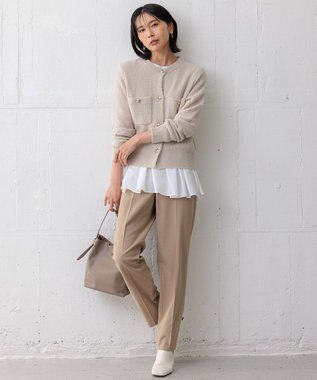 23区 レザー2WAY ショルダーバッグ ベージュ系