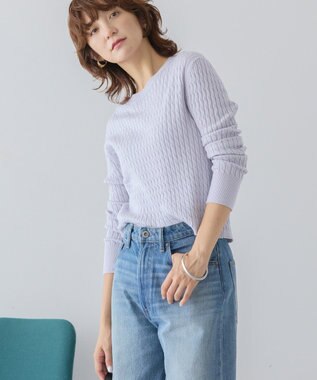 AMERICAN HOLIC ミニケーブルショート丈プルオーバー Purple