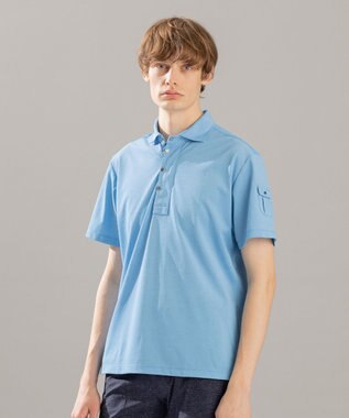 JOSEPH HOMME アイスコットンカノコ  ポロ ターコイズブルー系