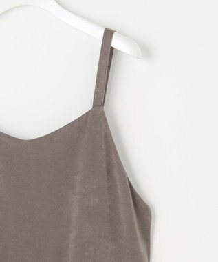 J.PRESS LADIES L 【洗える】マロンサテン キャミソール ワンピース ブラウン系