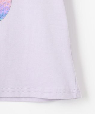 ANY KIDS 接触冷感スパンコールTシャツ ラベンダー×マーメイド