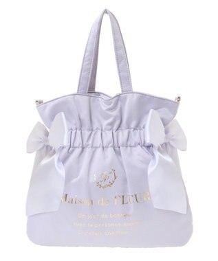 Maison de FLEUR ダブルリボン2Wayトートバッグ Lilac
