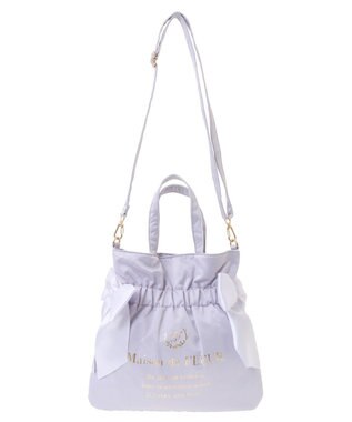 Maison de FLEUR ダブルリボン2Wayトートバッグ Lilac