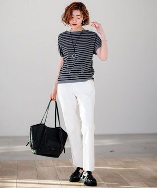 23区 【CLASSY.6月号掲載】雑材ミドル トートバッグ ブラック