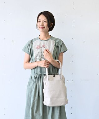 AND WOOL 帆布ショルダーバッグ（small size） ライトベージュ