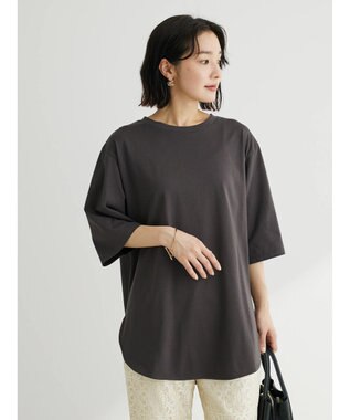 Green Parks 汗じみ防止５分袖チュニック Off White