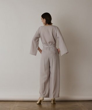 GRACE CONTINENTAL ハイウエストワイドパンツ ベージュ