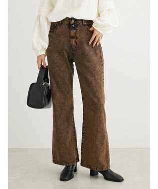 Green Parks ・ＳＵＧＡＲ　ＳＰＯＯＮ　カラーデニムフレアパンツ Brown