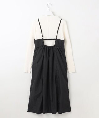 Feroux 【洗える】ニットセット キャミソールワンピース ブラック系