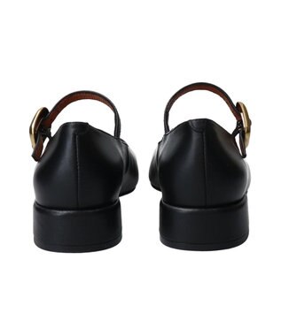 INTER-CHAUSSURES 【ANGEL ALARCON】ローヒールストラップパンプス ブラック