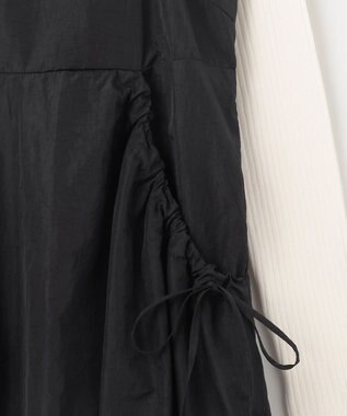 Feroux 【洗える】ニットセット キャミソールワンピース ブラック系