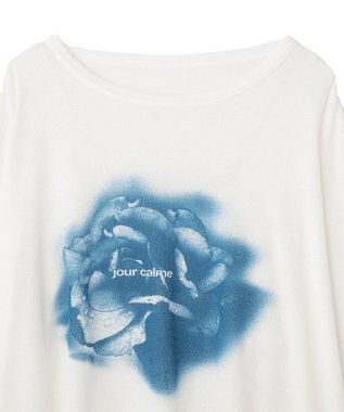 CRAFT STANDARD BOUTIQUE フラワープリントシアーロンTee Blue