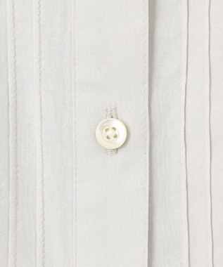 J.PRESS LADIES 【洗える】セルロースライト刺繍 ピンタック ブラウス ライトグレー系